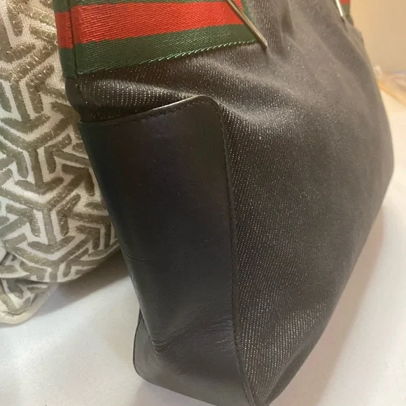 GUCCI Web Denim Tote - Picture 3 of 16